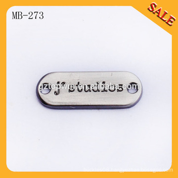 MB273 Make Sewing Metal Labels And Tags For Garment Copper Color With Black Paint